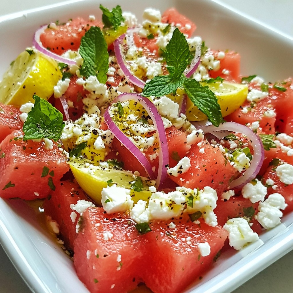 Refreshing Simple Meals Watermelon Feta Mint Salad