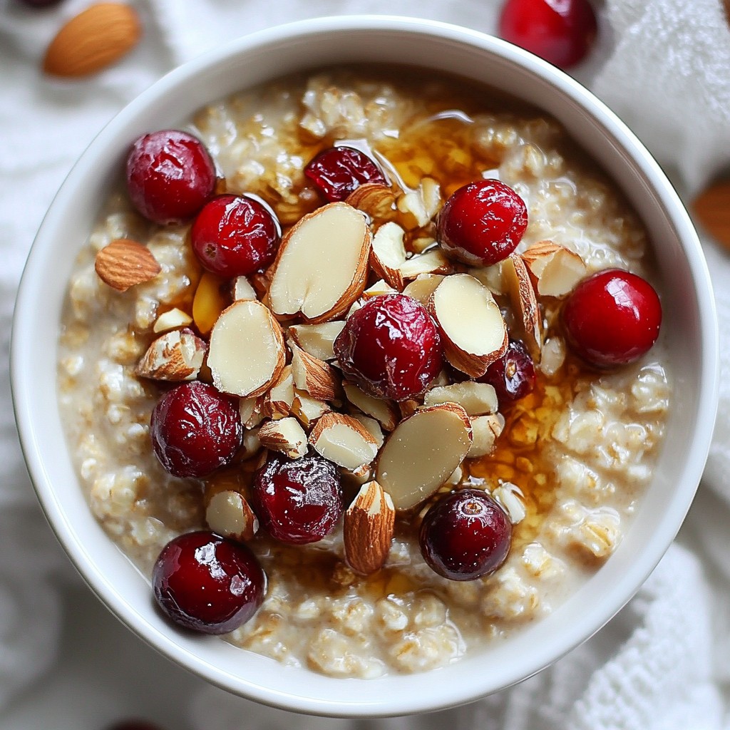 Fluffy 15-Minute Meals Cranberry Almond Oatmeal Treat