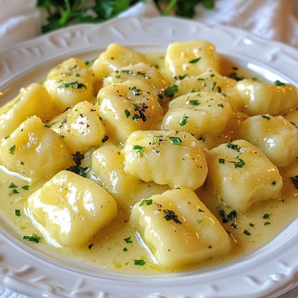 Creamy 5-ingredient Recipes Garlic Herb Gnocchi Dish