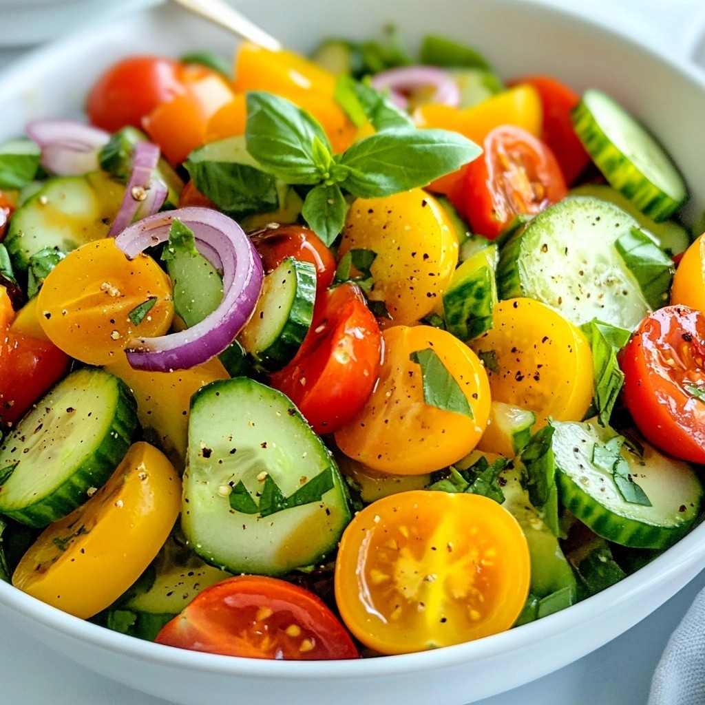 Fresh 5-ingredient Cucumber Tomato Salad Delight
