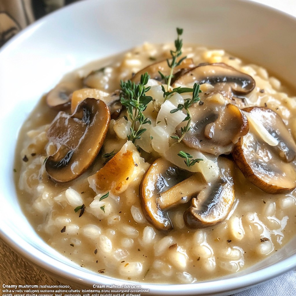 Savory 5-ingredient recipes Mushroom Risotto Delight