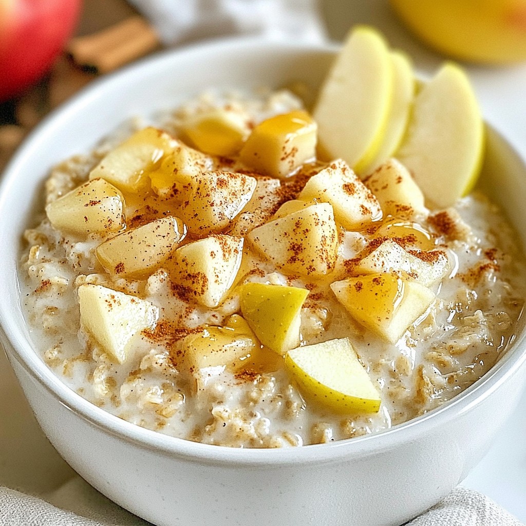 Fluffy Easy Meals Apple Cinnamon Oatmeal Delight