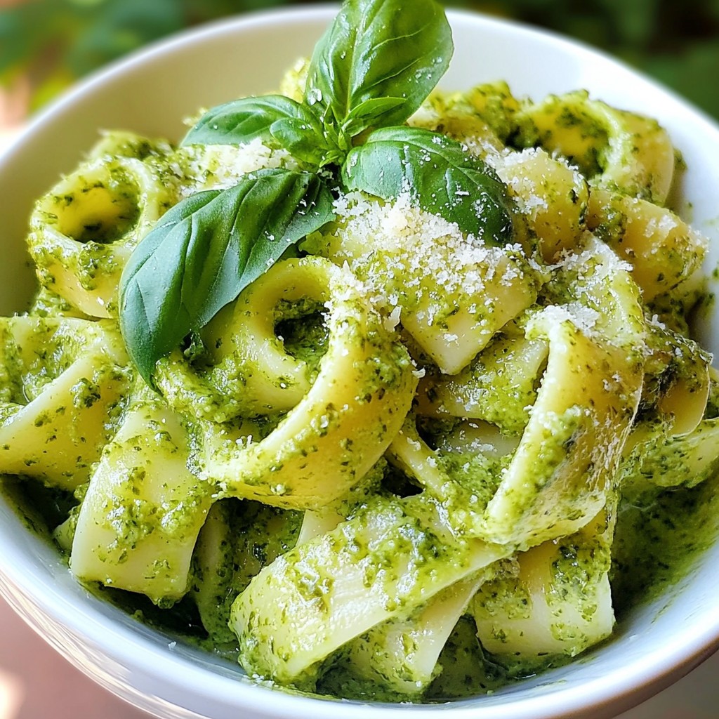 Creamy 5-ingredient recipes Basil Pesto Pasta Delight
