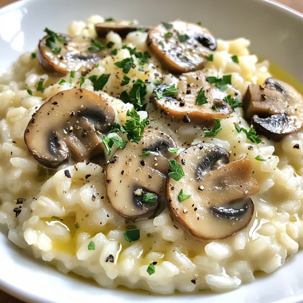 Savory 5-ingredient recipes Mushroom Risotto Delight