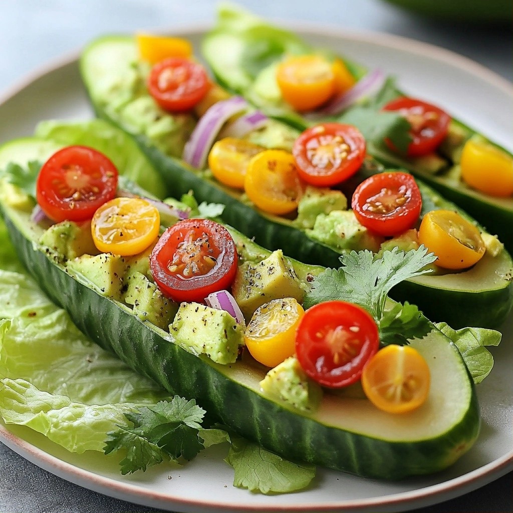 Cooling Cucumber Avocado Lettuce Wraps Recipe