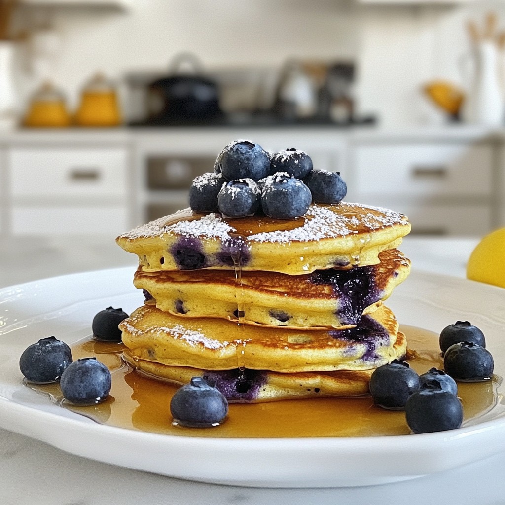 Fluffy Simple Meals Blueberry Pancakes Recipe Delight