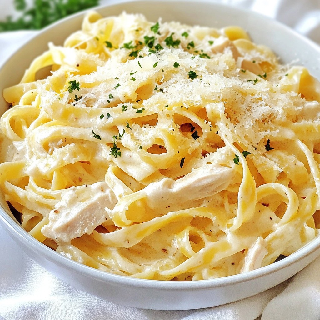 Savory 5-Ingredient Recipes Chicken Alfredo Pasta Delight