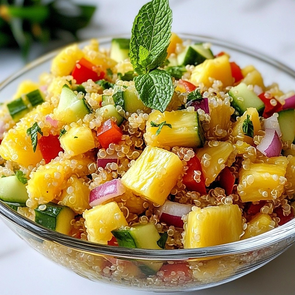 Refreshing Simple Meals Pineapple Mint Quinoa Salad