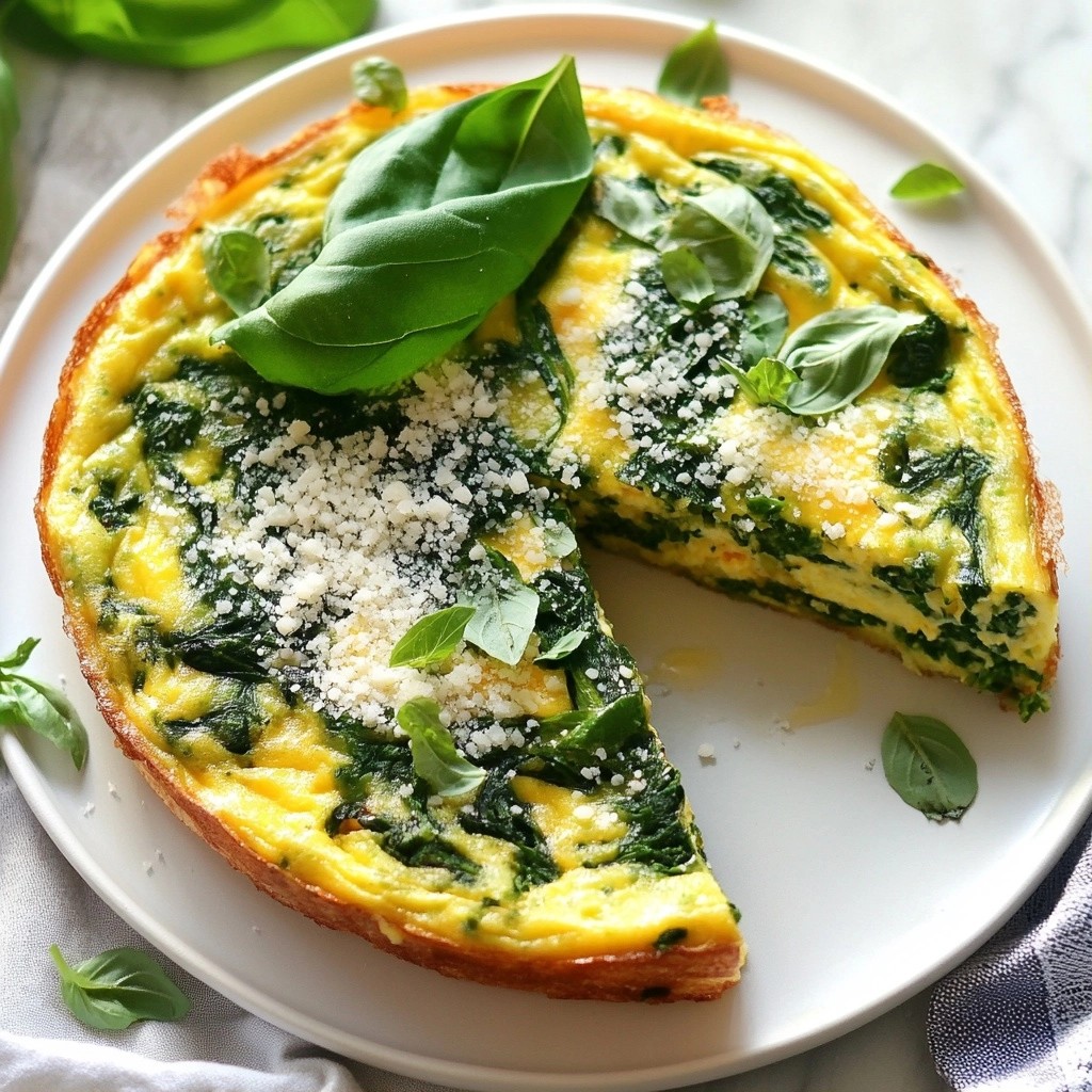 Herby 5-Ingredient Recipes Garlic Spinach Frittata