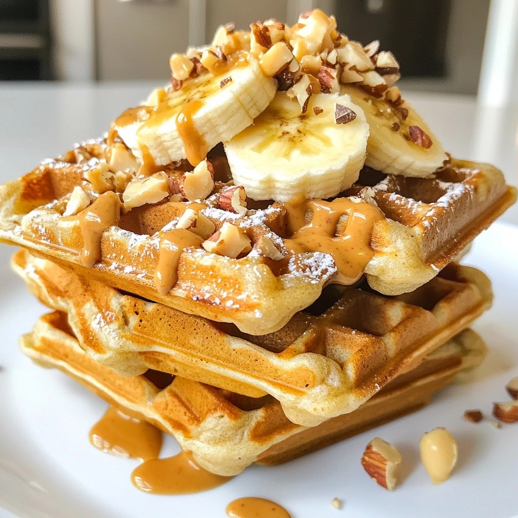Fluffy Quick Recipes Peanut Butter Banana Waffles