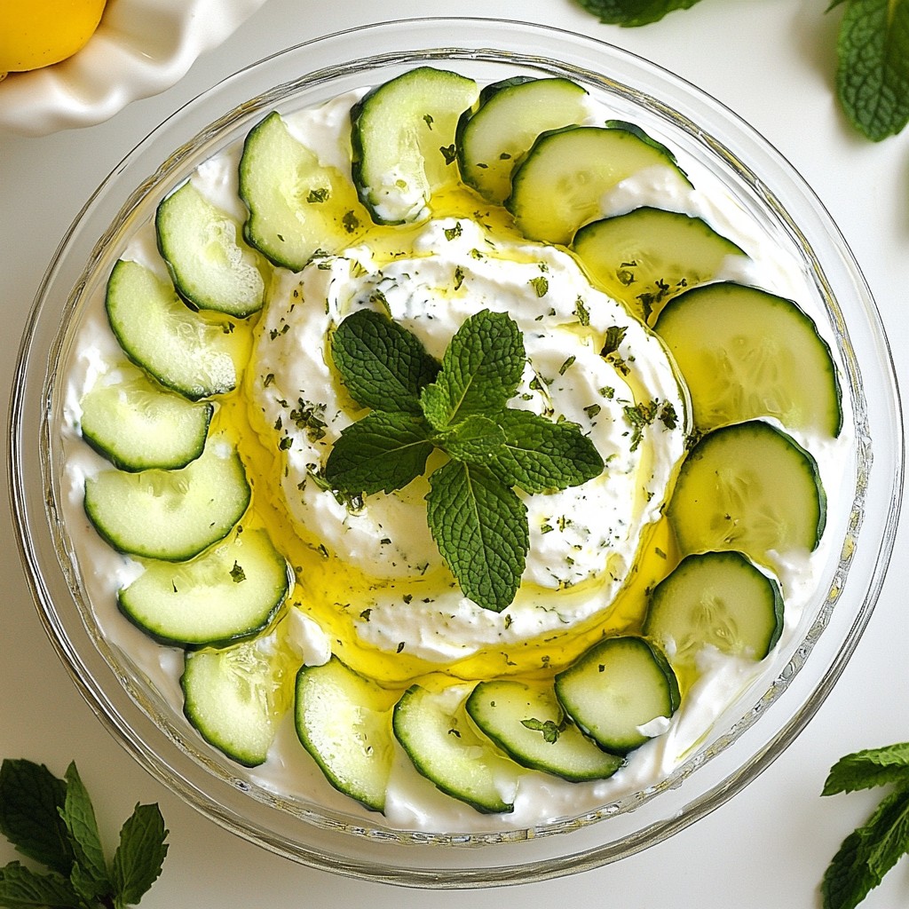 Refreshing Simple Meals Cucumber Mint Yogurt Bowl