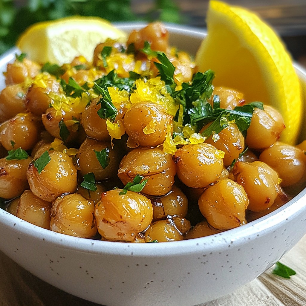Savory 5-ingredient Garlic Lemon Chickpea Bowl Delight
