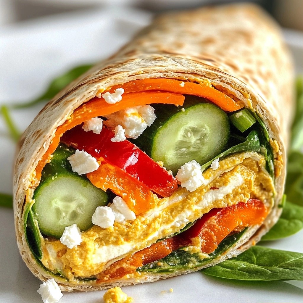 Savory Quick Recipes Hummus Veggie Wrap Delight