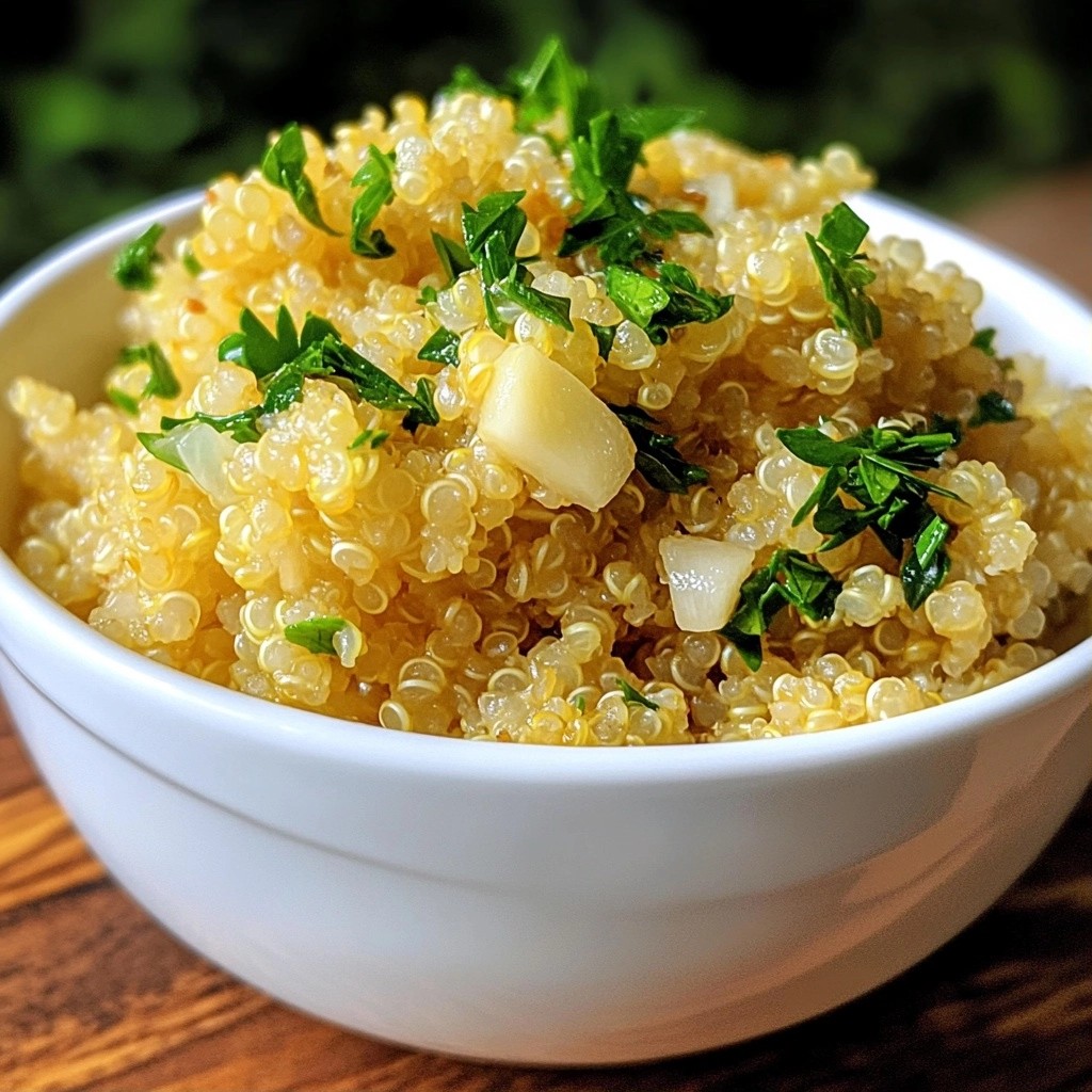 Savory 5-ingredient Garlic Herb Quinoa Recipe