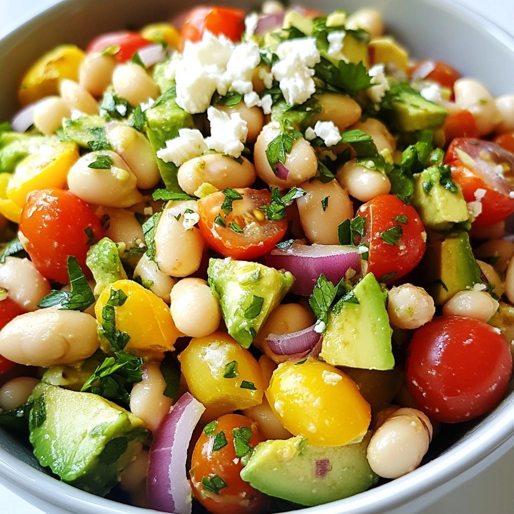 Quick Recipes Avocado and White Bean Salad Delight