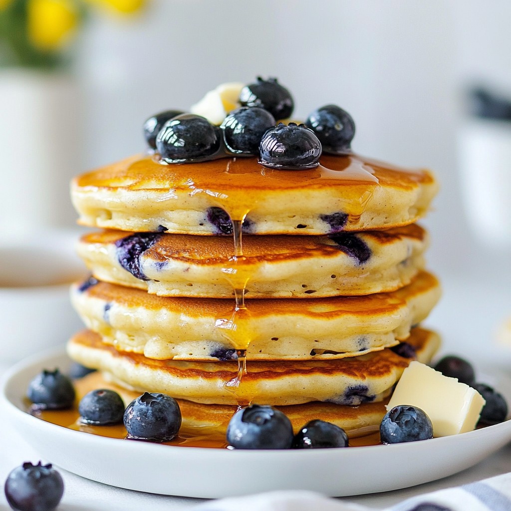Fluffy Simple Meals Blueberry Pancakes Recipe