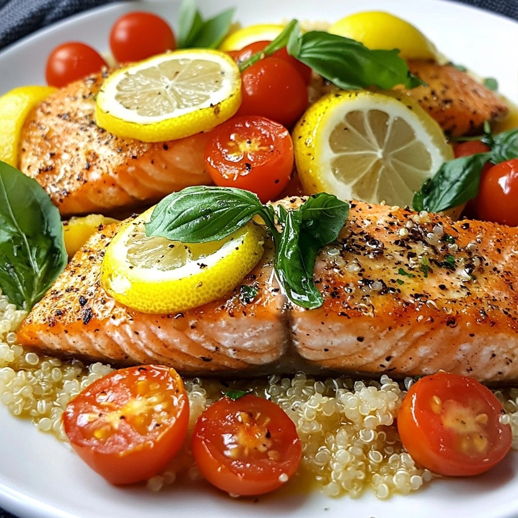 Fast Cooking Lemon Basil Salmon Skillet Delight