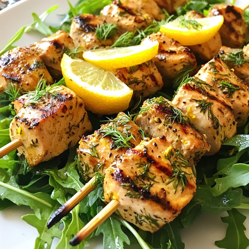 Herbaceous 5-Ingredient Recipes Lemon Dill Turkey Skewers