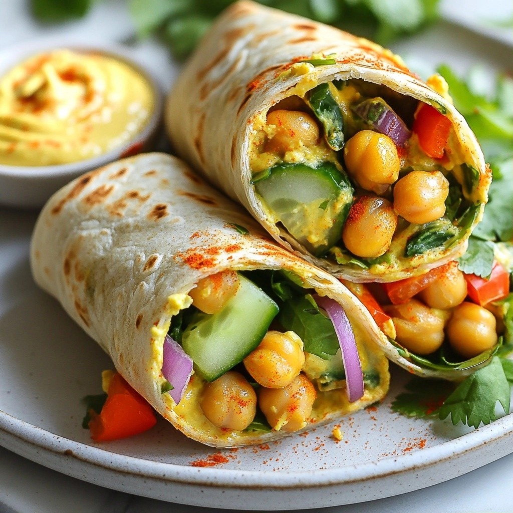 Quick Recipes Spicy Chickpea Veggie Wrap Delight