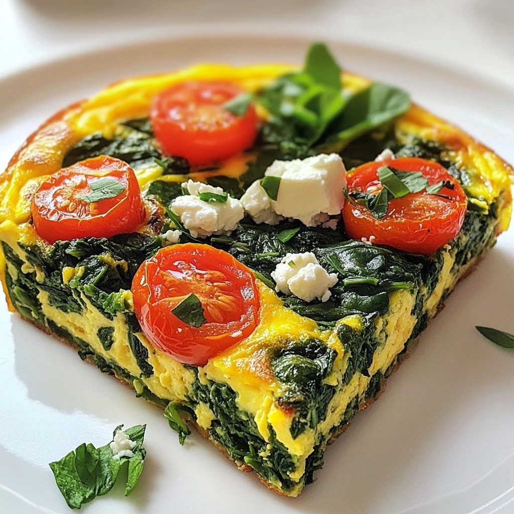 Simple 5-ingredient recipes Egg and Spinach Frittata