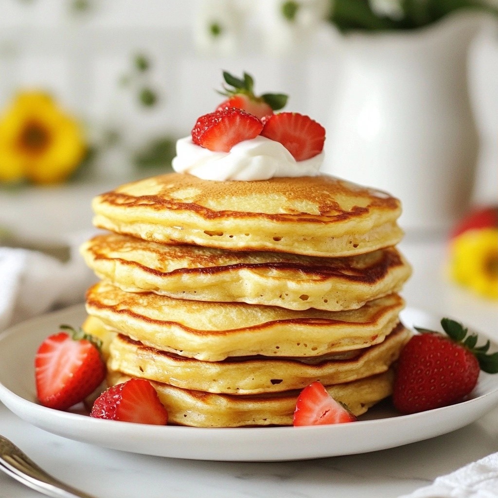 Fluffy Quick Recipes Strawberry Yogurt Pancakes Delight