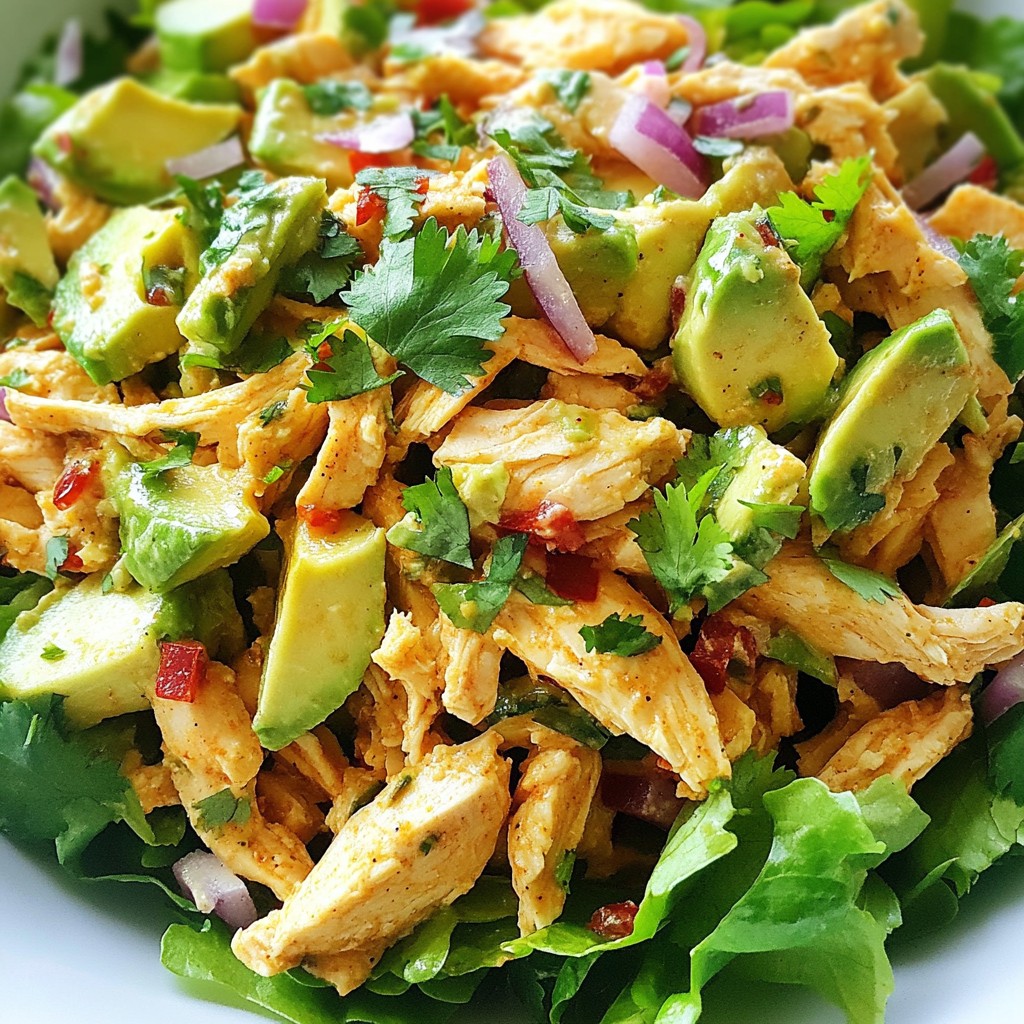 Spicy Fast Cooking Avocado Chicken Salad Delight