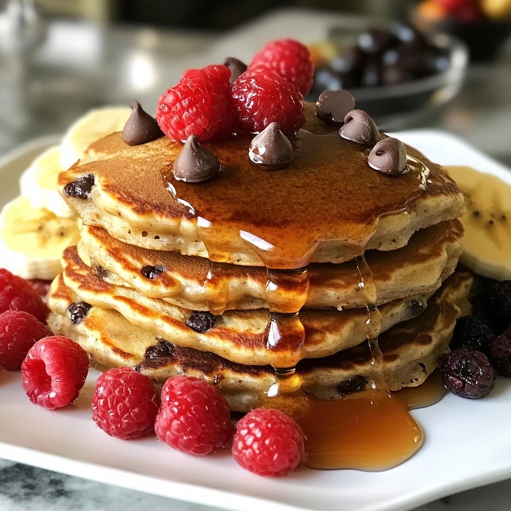 Fluffy Easy Meals Chocolate Chip Oatmeal Pancakes