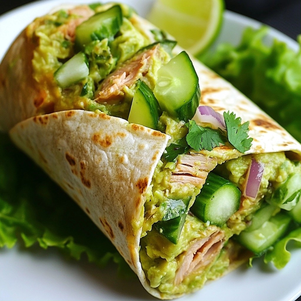 Easy Meals Tuna Avocado Wrap Quick and Healthy Dish