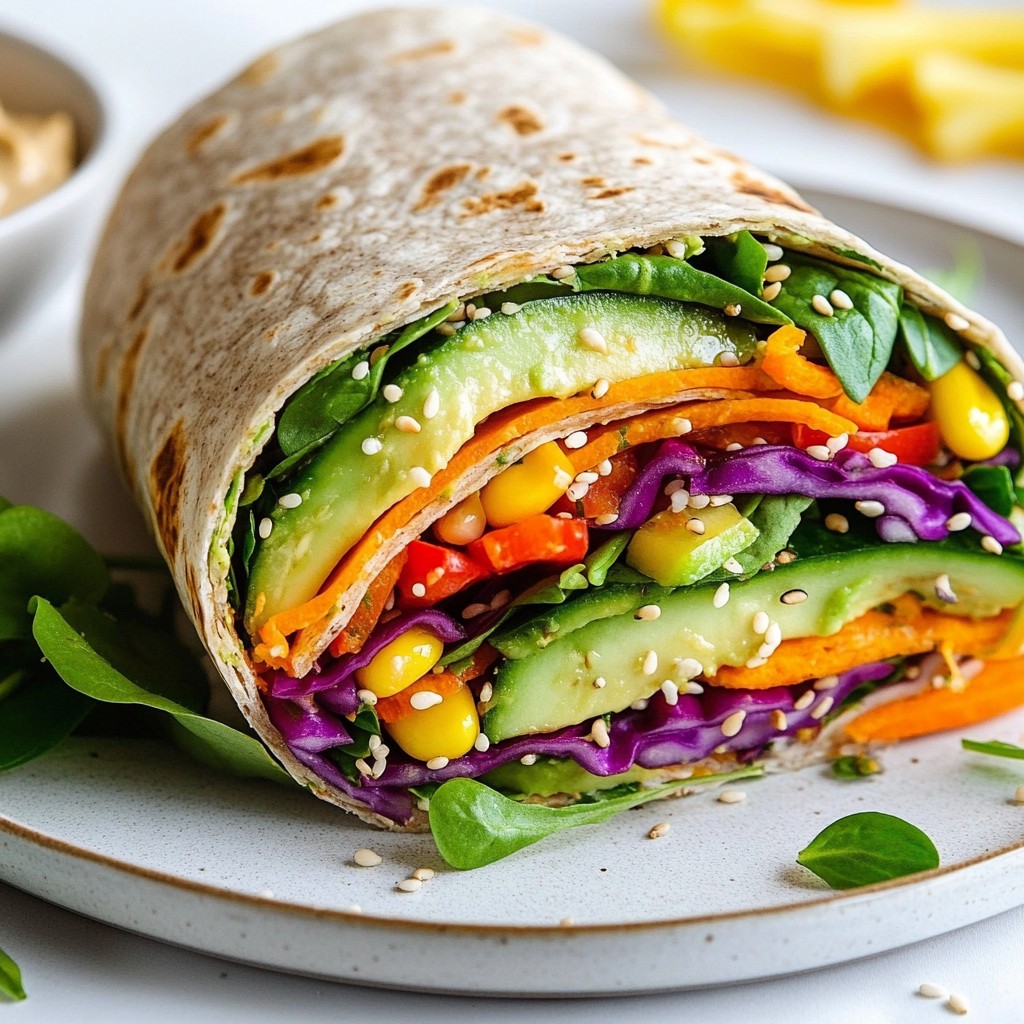 Refreshing Simple Meals Rainbow Veggie Wrap Delight