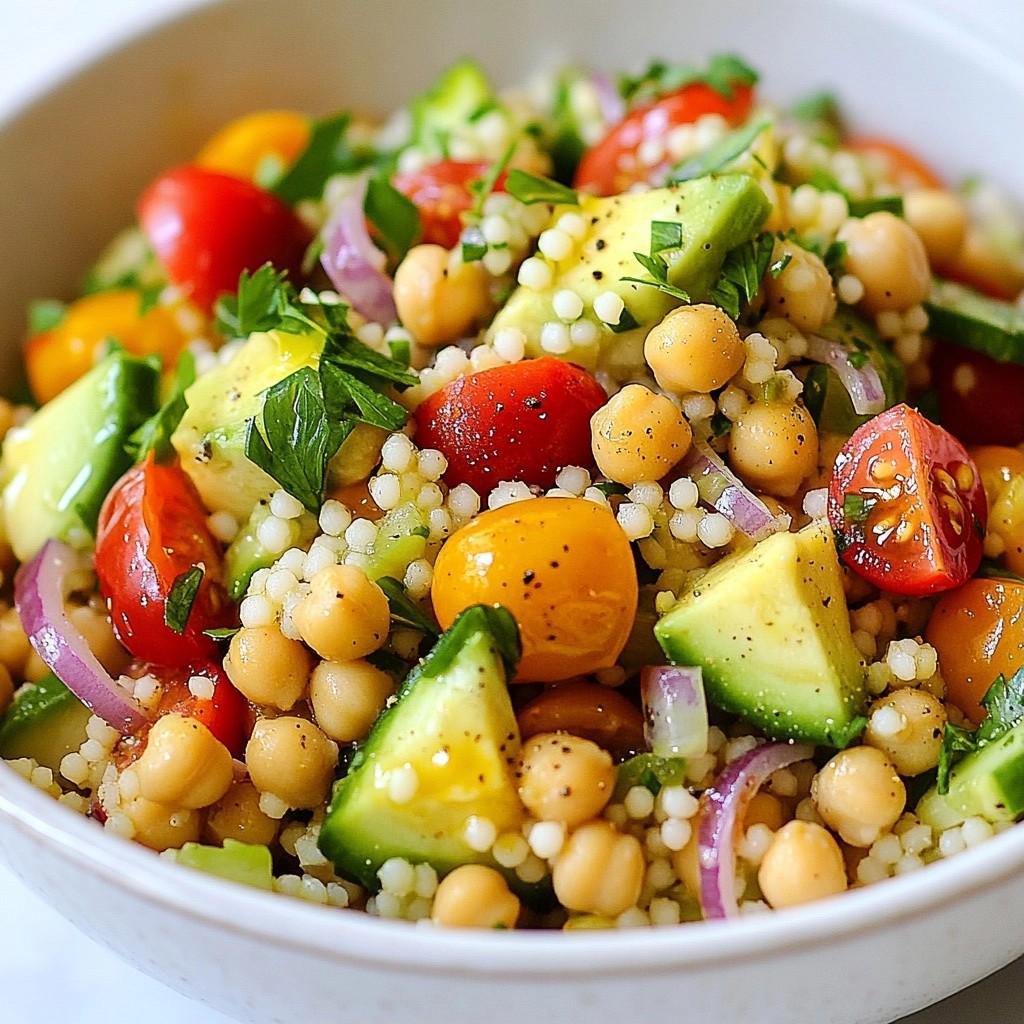 Easy meals Chickpea Avocado Couscous Bowl Recipe