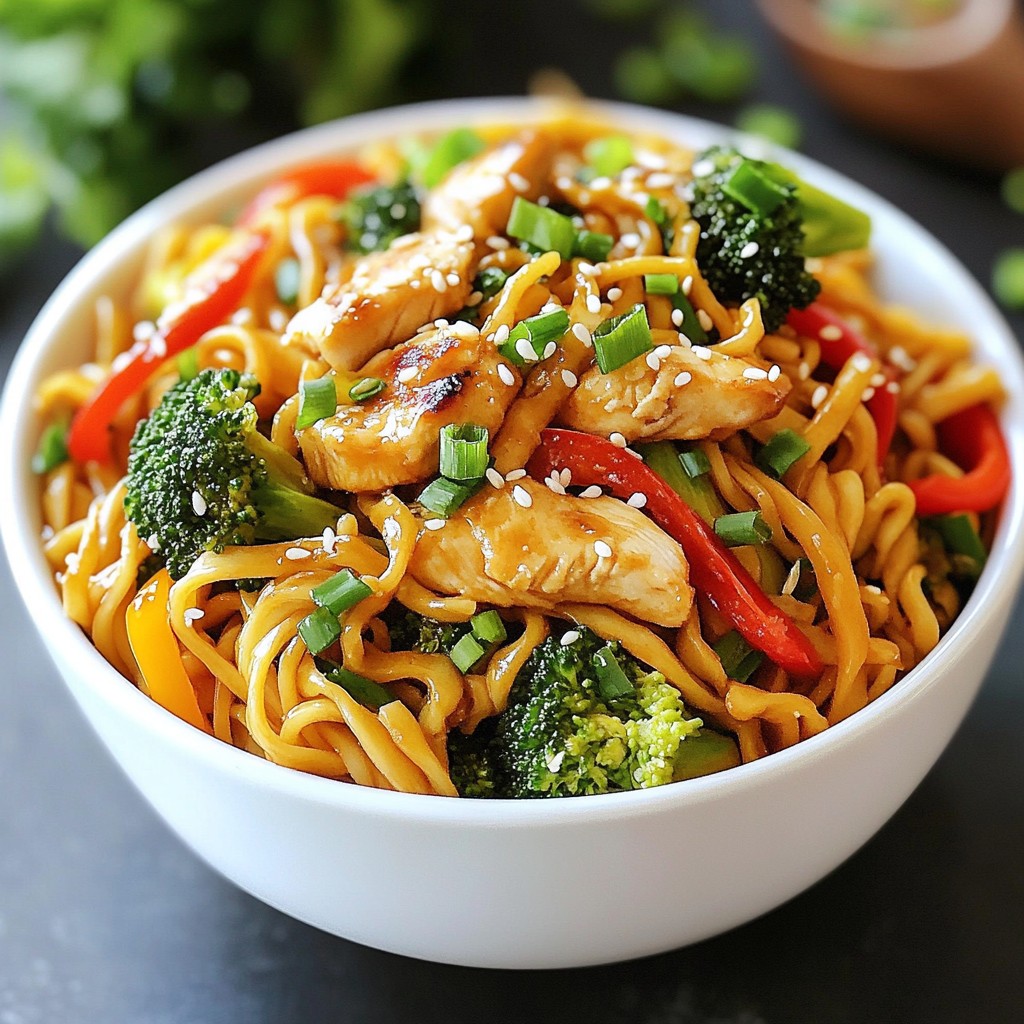 Hearty 15-Minute Meals Chicken Stir-Fry Noodles Delight