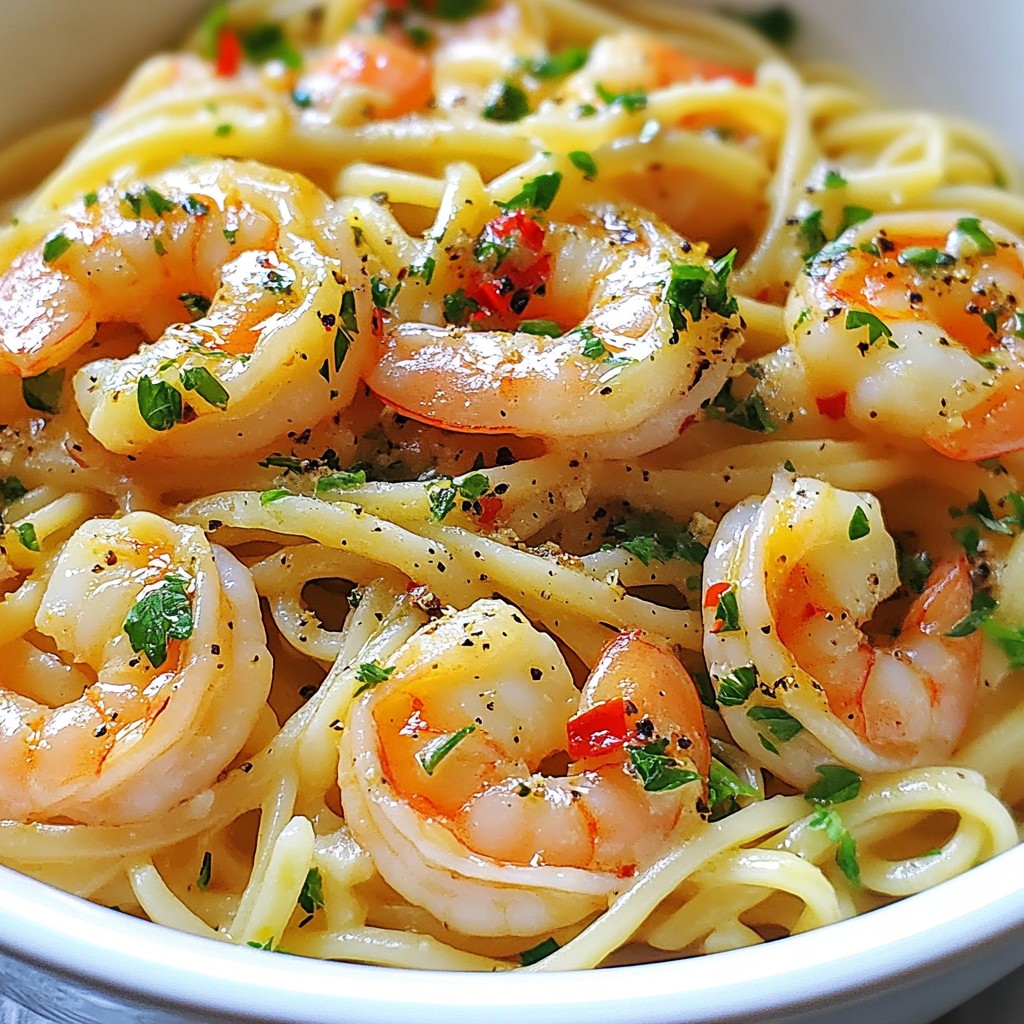 Savory 15-Minute Meals Garlic Shrimp Linguine Delight
