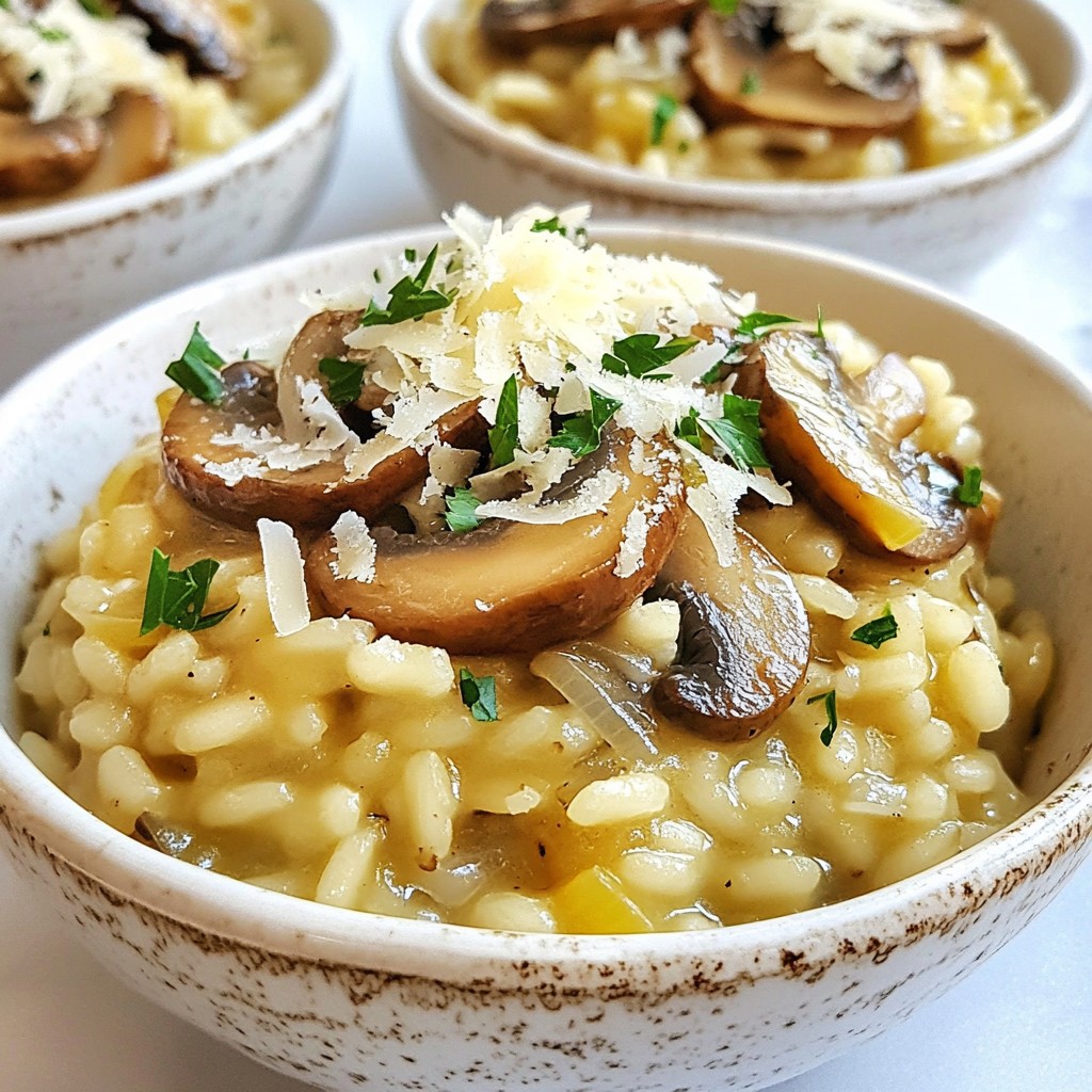 Savory 5-Ingredient Mushroom Risotto Easy Recipe