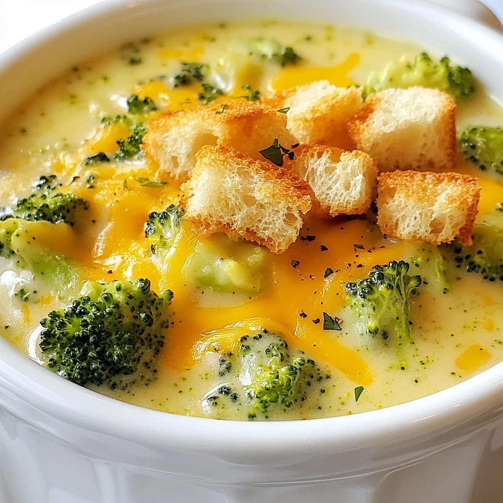 Cheesy Fast Cooking Broccoli Cheddar Soup Recipe