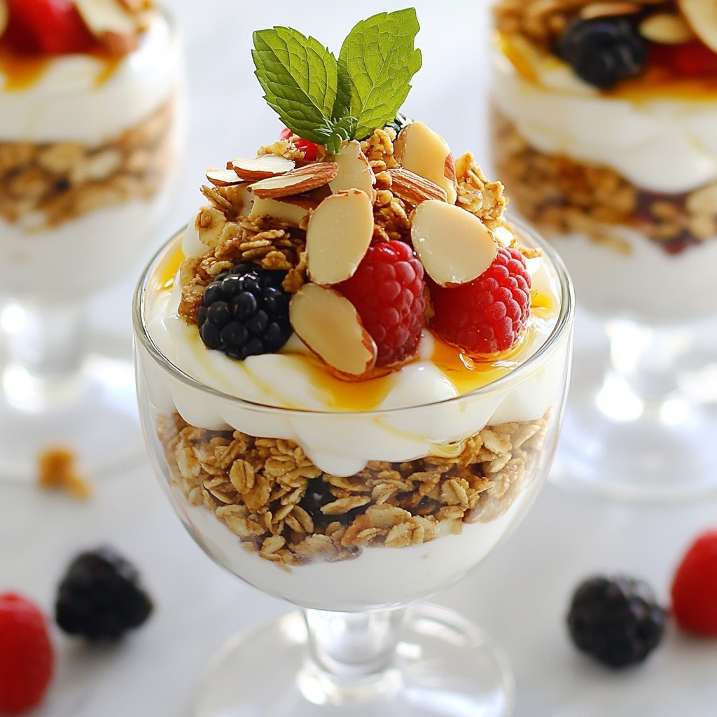 Fluffy Simple Meals Honey Almond Yogurt Parfait Recipe