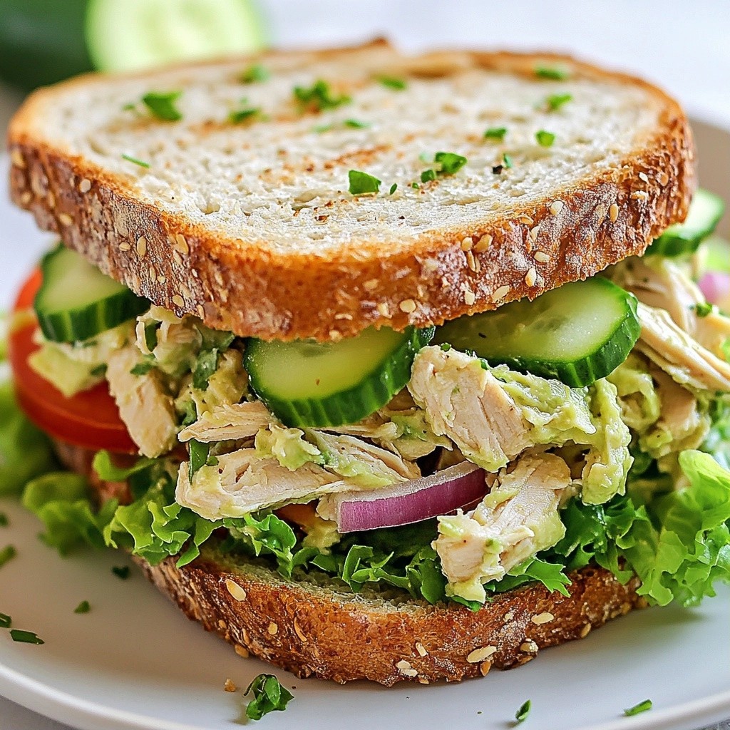 Quick Recipes Chicken Avocado Salad Sandwich Delight