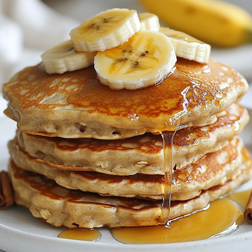 Fluffy Fast Cooking Banana Oat Pancakes Recipe