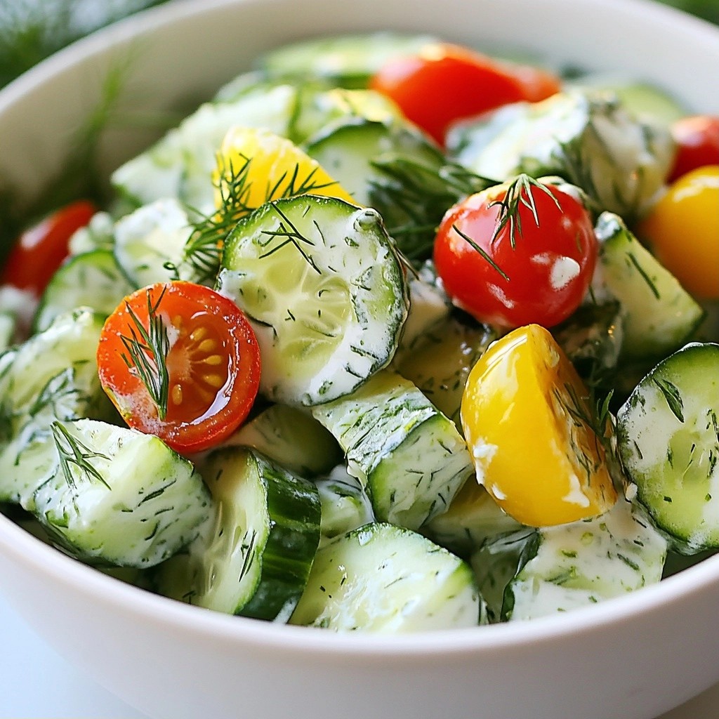 Refreshing Simple Meals Cucumber Dill Yogurt Salad