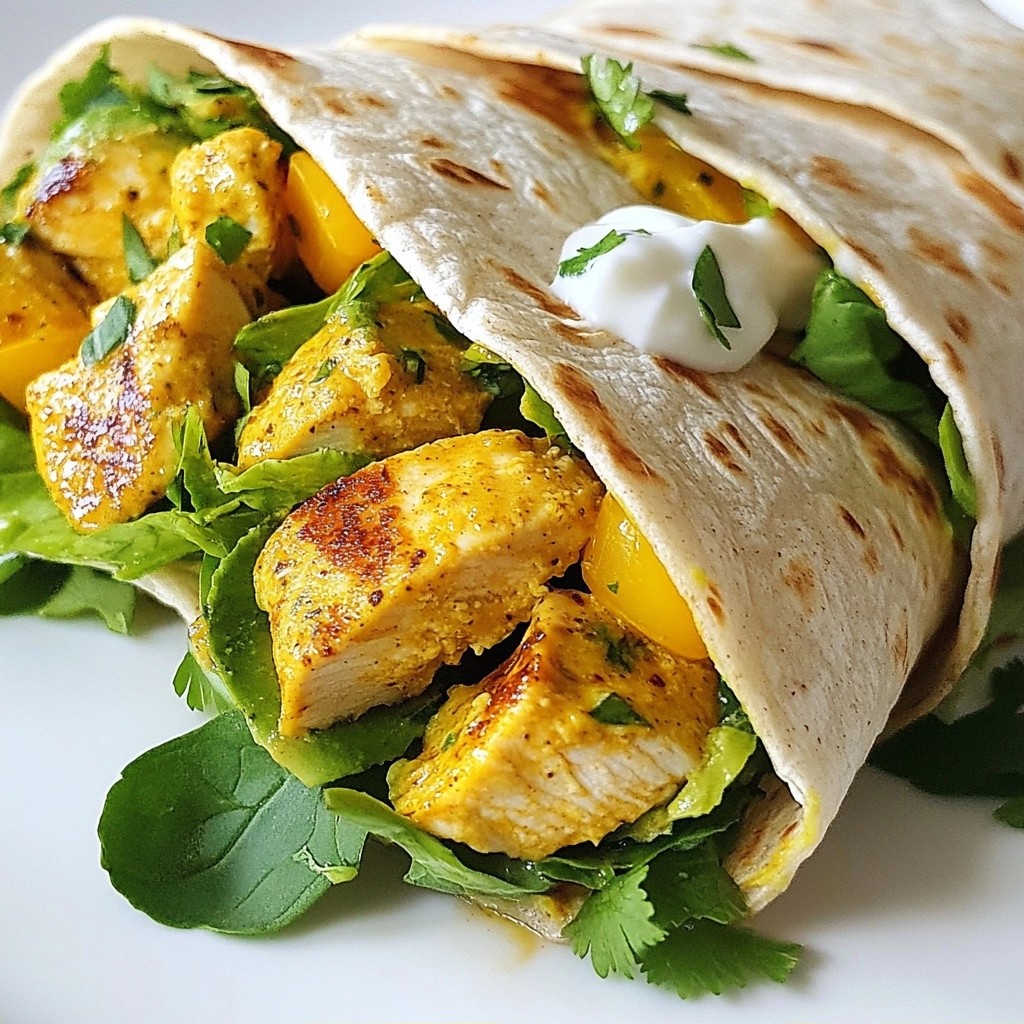Savory Fast Cooking Chicken Avocado Wrap Delight