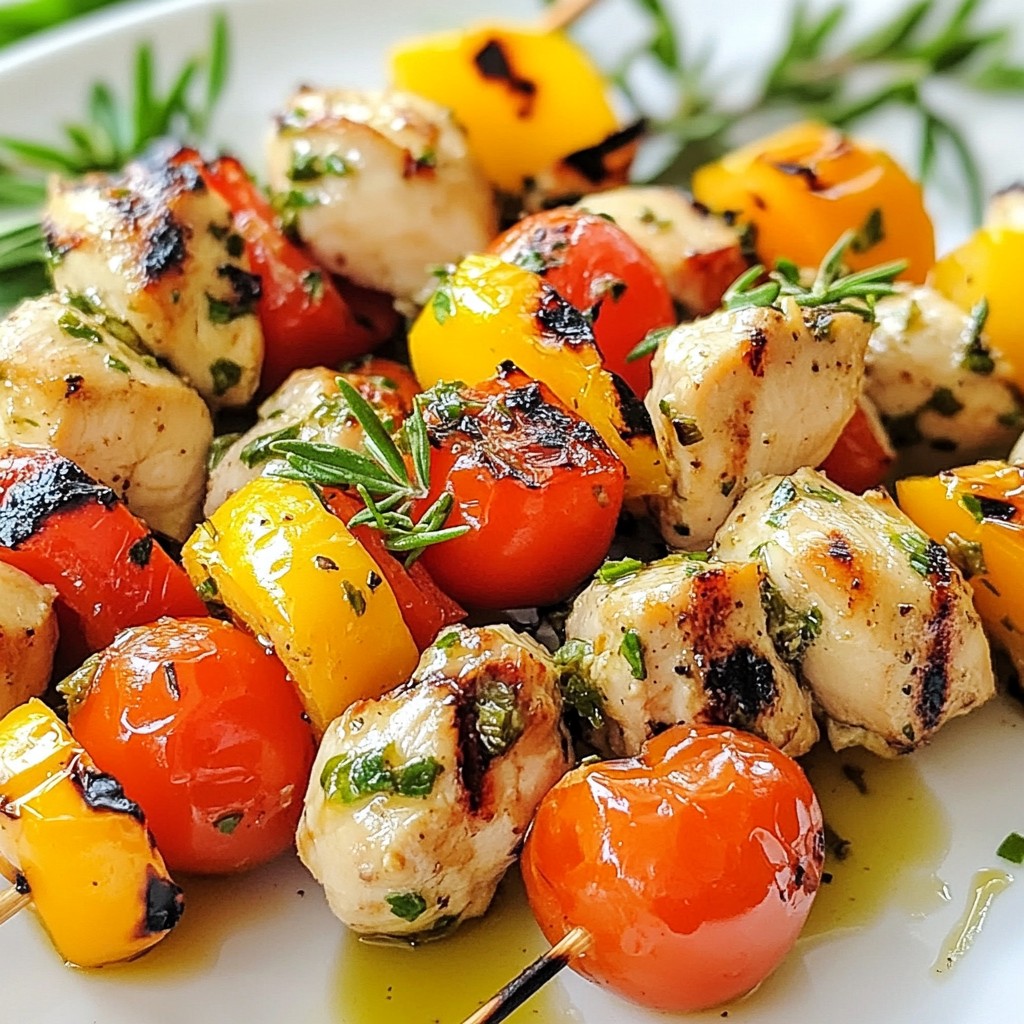 Hearty 15-Minute Meals Garlic Herb Chicken Skewers