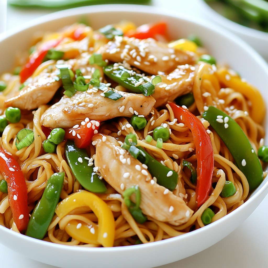 Hearty 15-Minute Meals Chicken Stir-Fry Noodles Delight