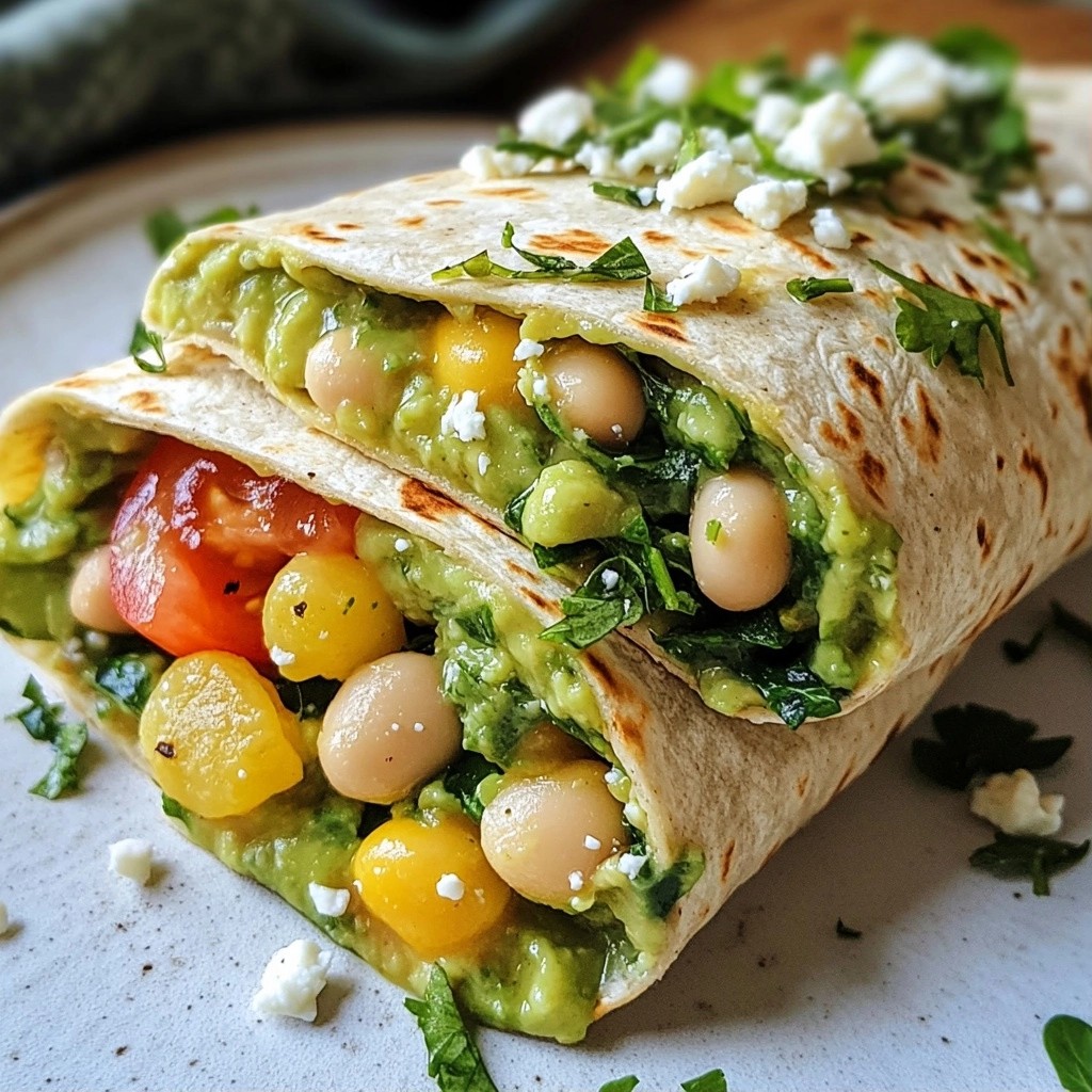 Creamy Quick Recipes Avocado and White Bean Wrap
