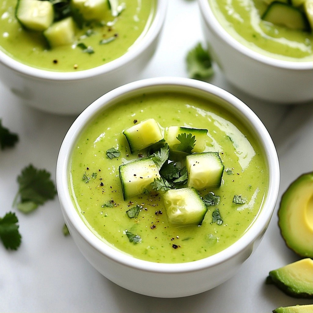 Chilled Easy Meals Zesty Cucumber Avocado Gazpacho