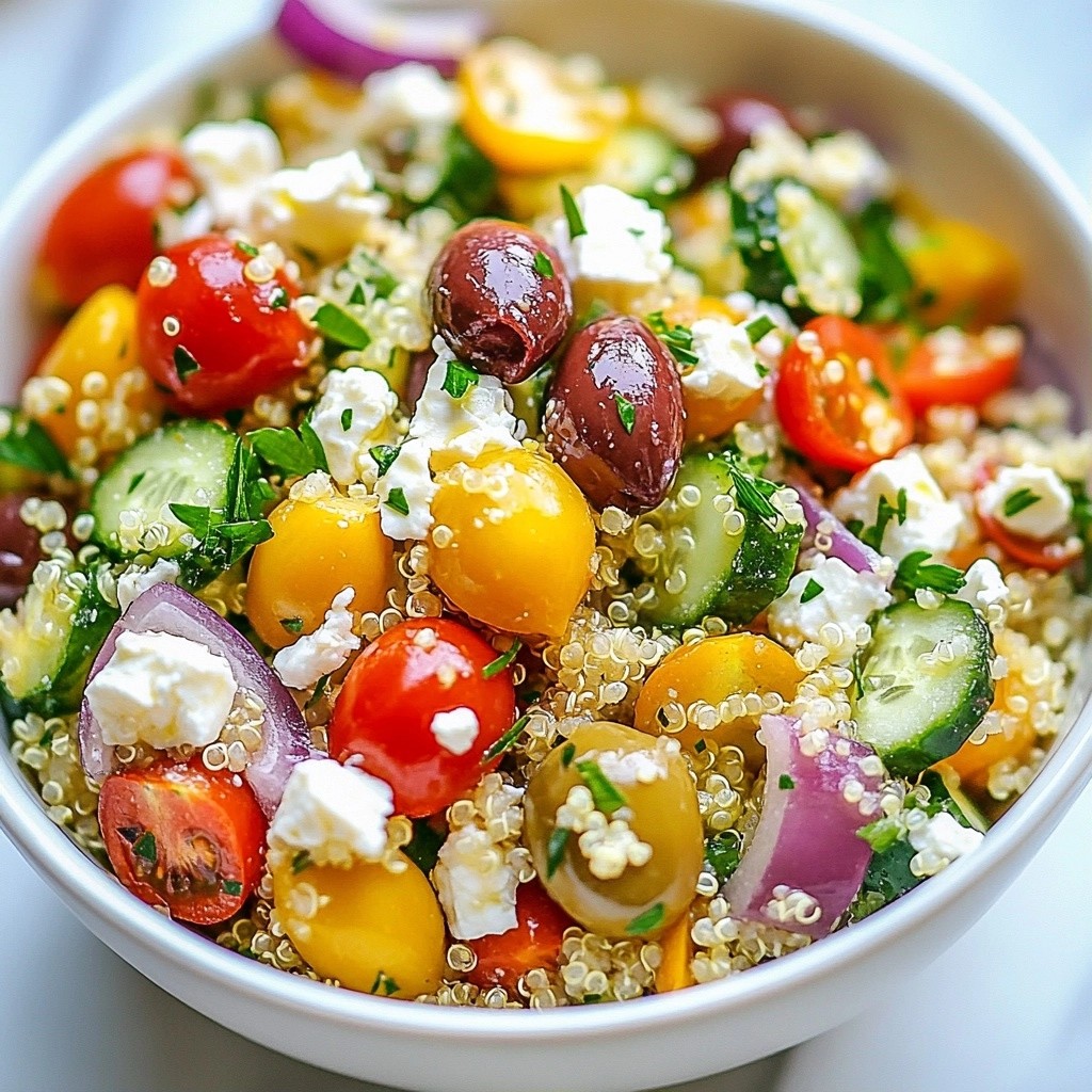 Fast Cooking Mediterranean Quinoa Salad Delightful Dish