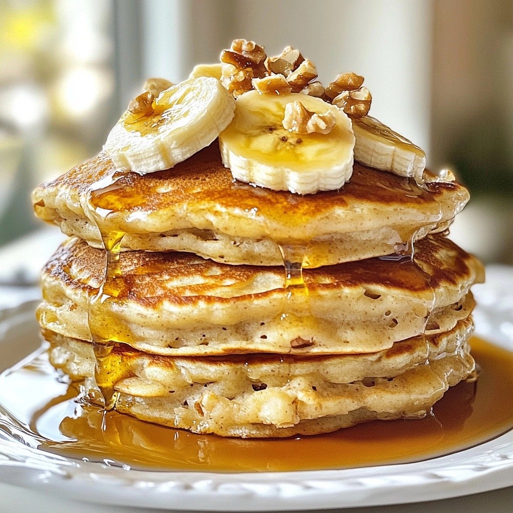 Fluffy Quick Recipes Banana Nut Pancakes Delight
