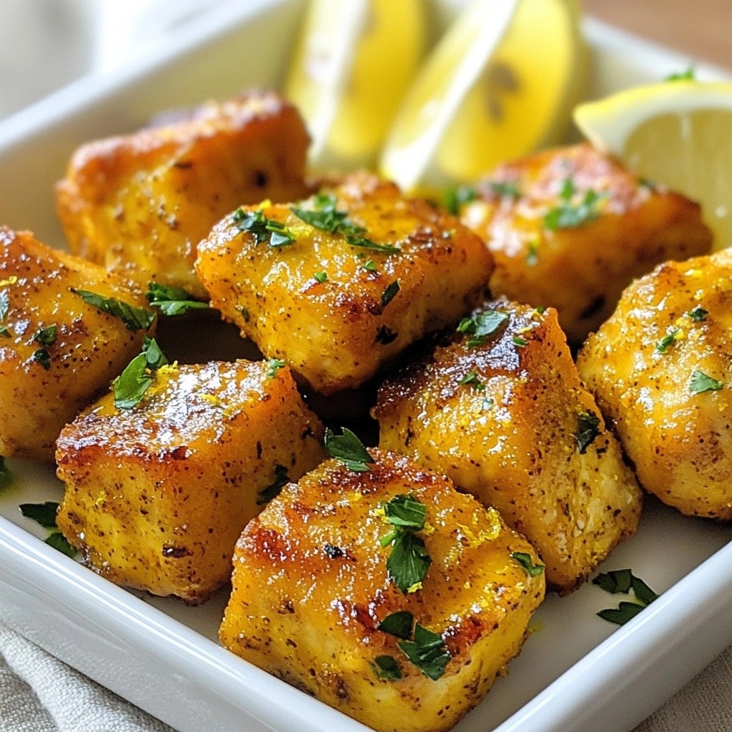 Lemony 15-Minute Meals Turmeric Chicken Bites Delight