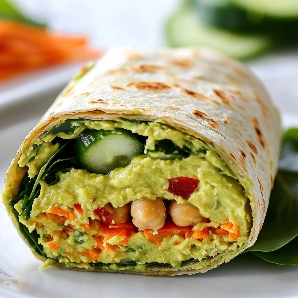 Easy Meals Avocado Chickpea Hummus Wrap Delight