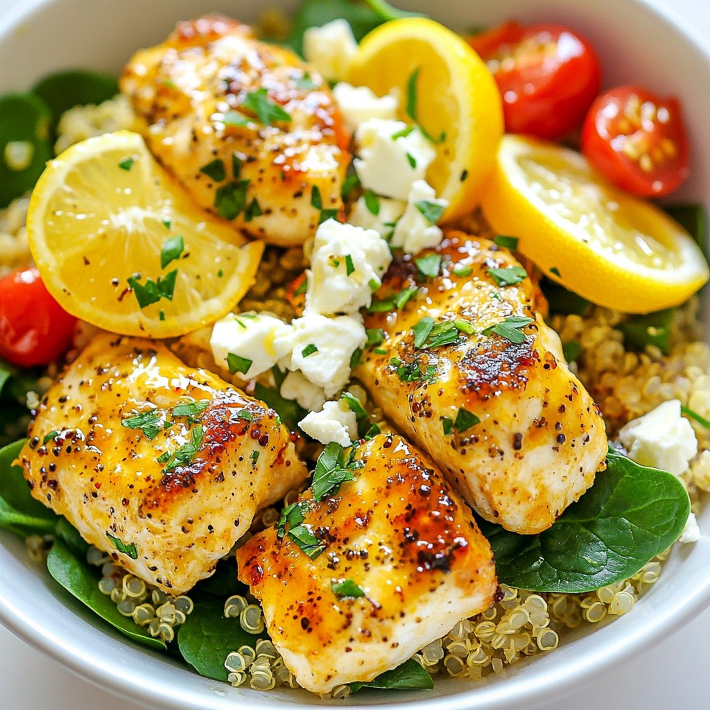 Savory 15-Minute Meals Garlic Lemon Chicken Bowls