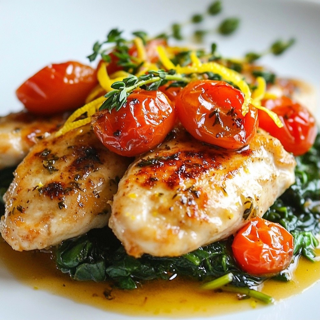 Hearty 15-Minute Meals Lemon Thyme Chicken Delight