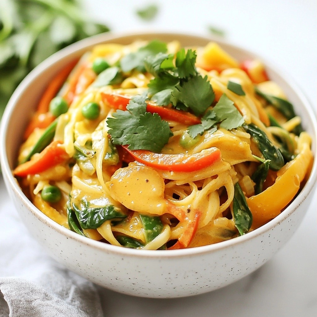 Hearty 15-Minute Meals Coconut Curry Noodles Delight